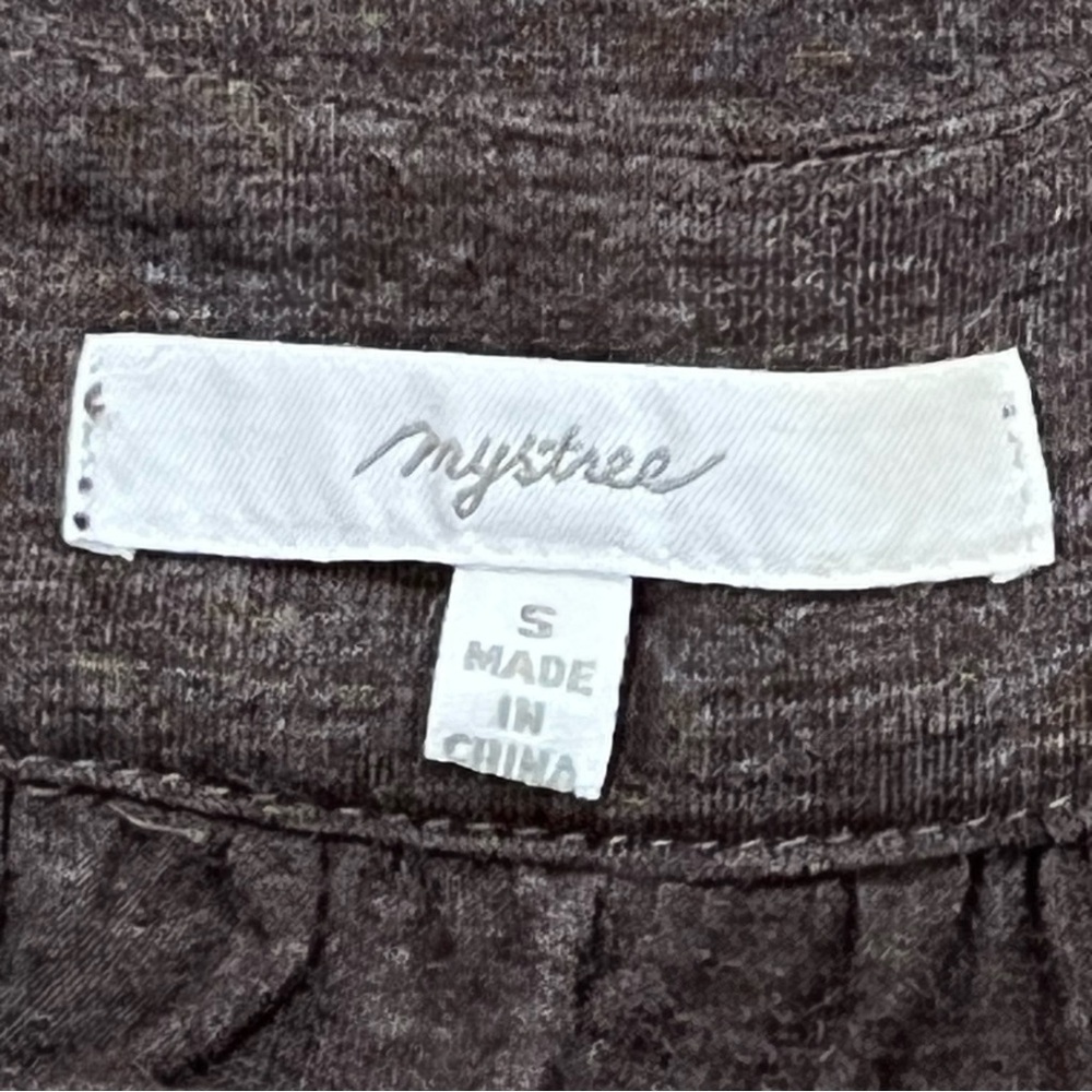 Mystree Brown Sleeveless Top with Ivory Lace Size Small - Picture 13 of 16